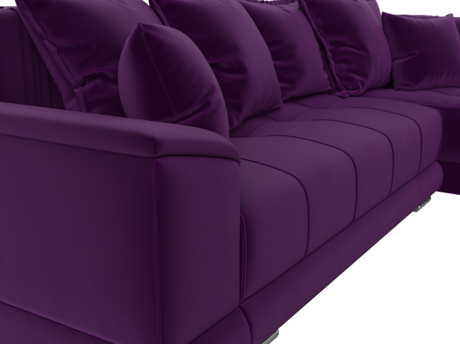 Диваны угловые в гостиную, Угловой диван НордСтар правый угол, микровельвет