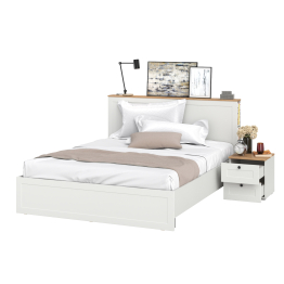 Кровать с ортопедическим основанием и прикроватная тумба Остин