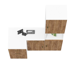 Пенал с нишей Лидер-8 с тумбами Лидер-8 МД 3.15 и 3.16.