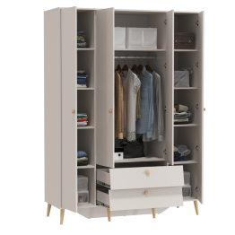 Шкаф 4-х дверный с двумя ящиками Афина 4-75930