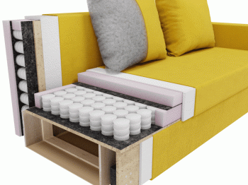 Прямой диван Лотос,НПБ,еврокнижка,велюр