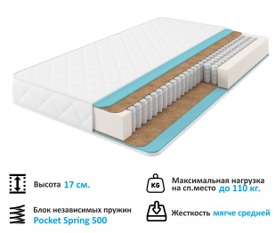 Мягкая кровать Selesta 1400 с матрасом АСТРА с подъемным механизмом