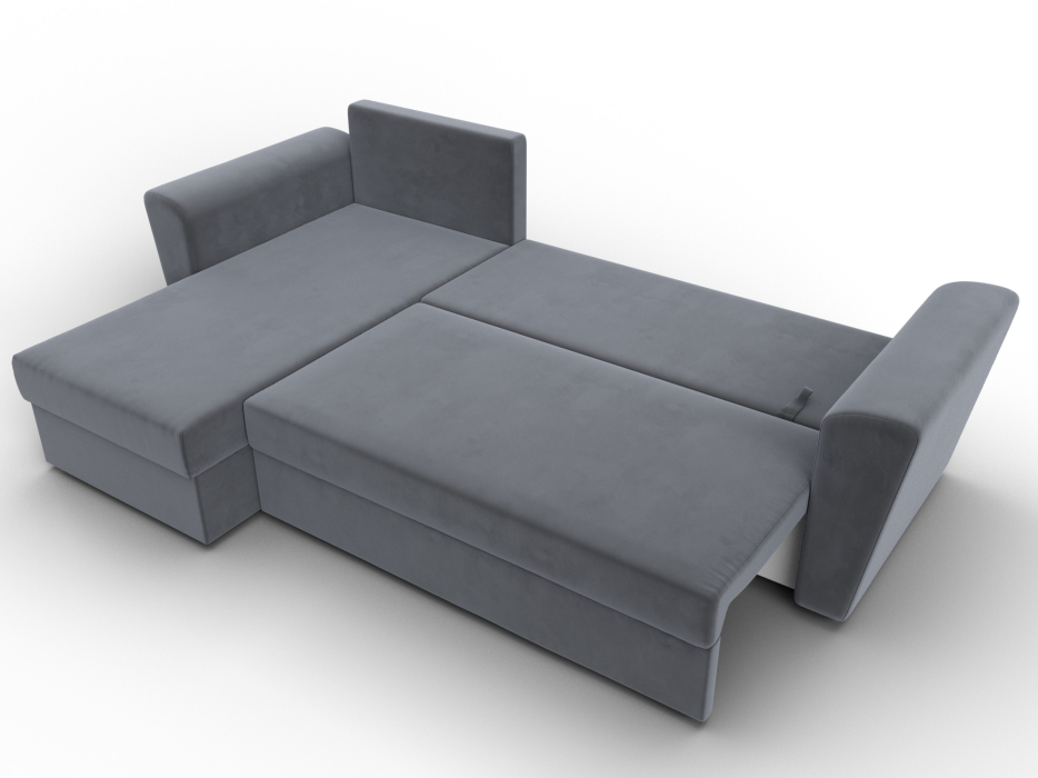 Диваны угловые в гостиную, Угловой диван Амстердам Лайт левый угол, велюр