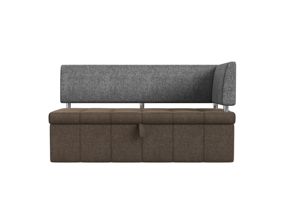 Диваны угловые кухонные, Кухонный прямой диван Стоун с углом правый, рогожка