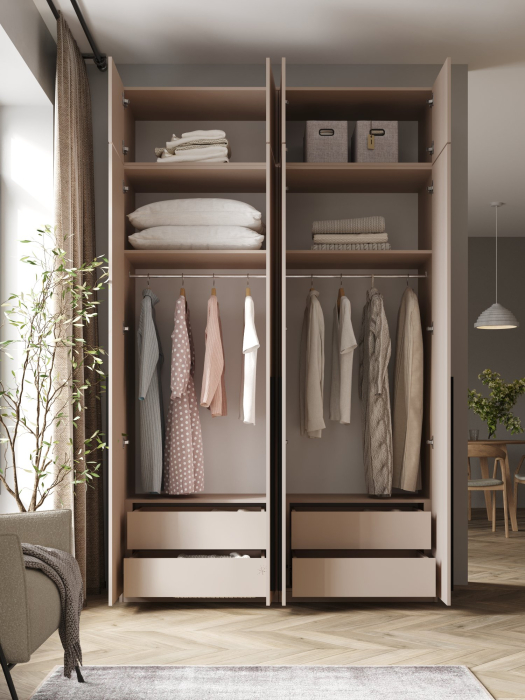 Шкафы распашные, Шкаф распашной 4-х дверный с антресолью София 2600х1600х520 мм