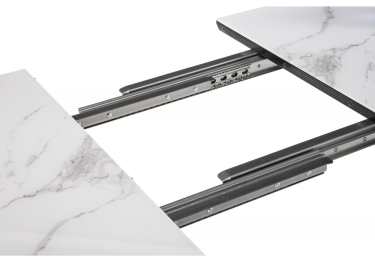 Стол Эмма (вставка стекло / черный / черная шагрень)