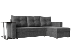 Диваны угловые в гостиную, Угловой диван Атланта правый угол, рогожка Амур