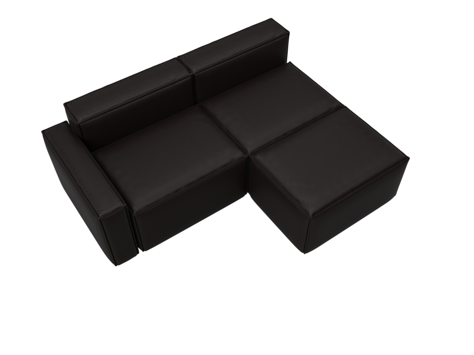 Диваны угловые в гостиную, Диван угловой модульный Лига-063 угол левый, экокожа GRIFON