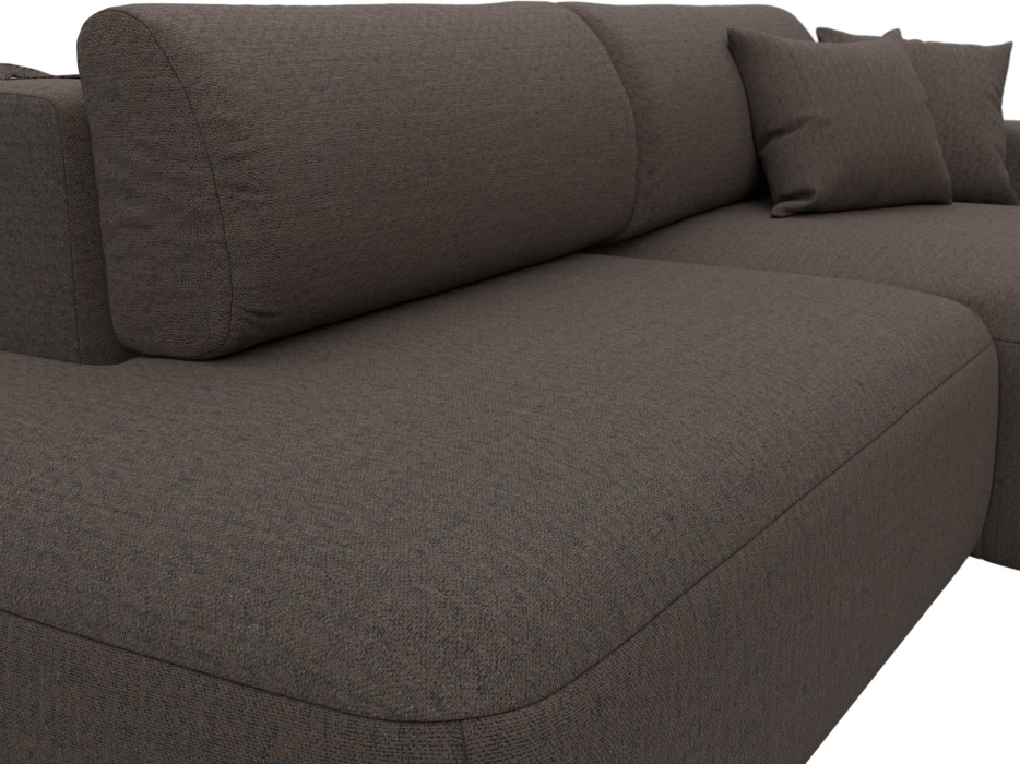 Диваны угловые в гостиную, Диван угловой Лига-036 НПБ Модерн правый угол, рогожка Амур