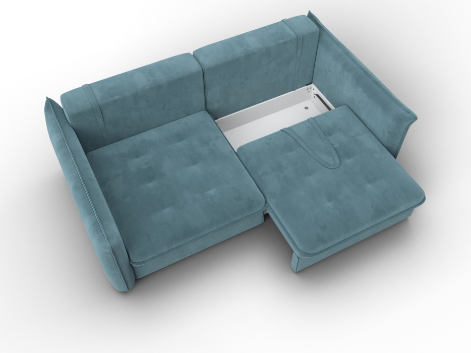 Диваны еврокнижки, Диван прямой Лига-100 НПБ, велюр SEVEN