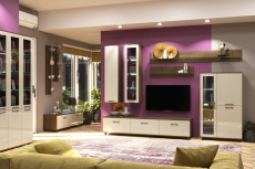 Стенки для гостиной, Модульная гостиная Грейс композиция 8  Гикори Джексон Темный