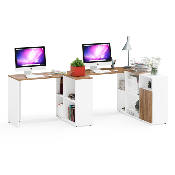 Домашние кабинеты, Два стола-трансформера для офиса и тумба для бумаг Лидер-8