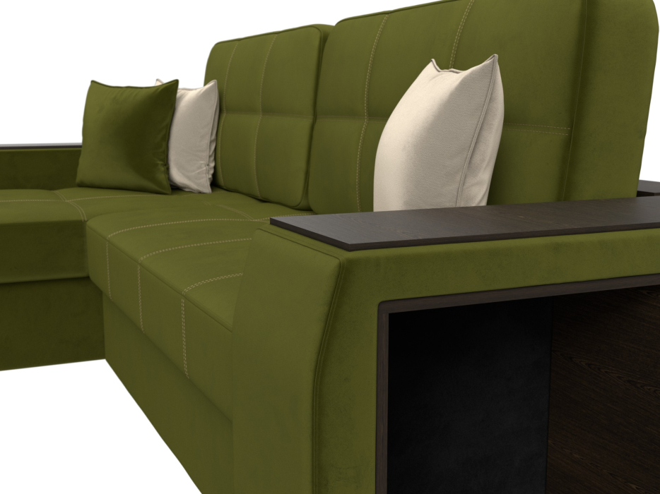 Диваны угловые в гостиную, Угловой диван Брюссель левый угол, микровельвет