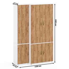 Бельевой глубокий шкаф Лидер-8 и пенал для одежды МД 21Б