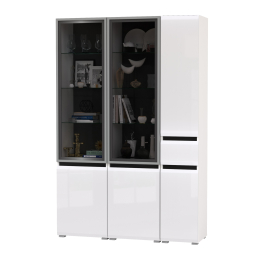 Горка для гостиной Сидней из шкаф-витрина 2 штуки и шкаф с ящиком 13.202