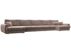 Диваны угловые в гостиную, Диван П-образный Лига-057 НПБ МегаЛонг, велюр TOWER