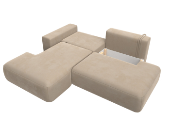 Диван угловой Лига-036 Модерн левый угол, велюр