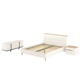 Прикроватная тумба Муссон с кроватью 11.41 с основанием 1600 и TV-тумбой 13.276