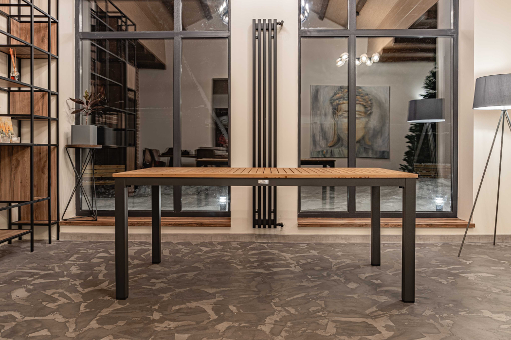 Обеденные столы, Обеденный стол OSCAR со столешницей из тика