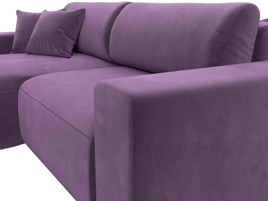 Диваны угловые в гостиную, Диван угловой Лига-036 Классик левый угол, микровельвет