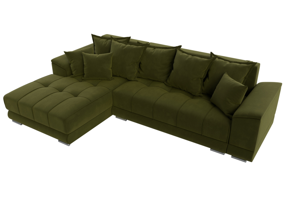 Диваны угловые в гостиную, Угловой диван НордСтар левый угол, микровельвет