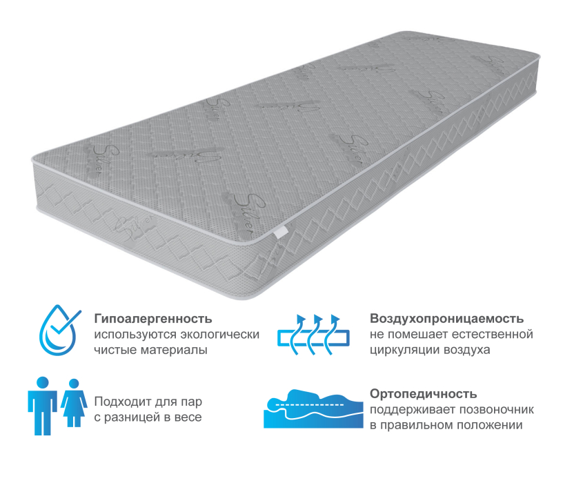 Кровати 90 см, Кровать Мамбо СБ-2372 с матрасом Фиеста 90х200, дуб сонома/белый