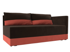 Кушетка диван, Кушетка Никас правая, микровельвет