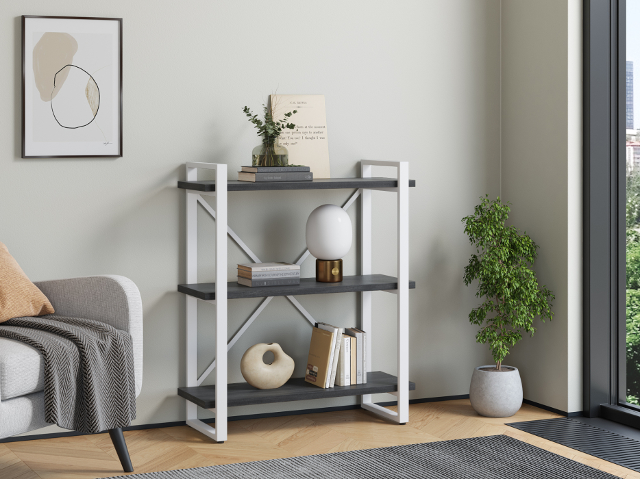 Стеллажи, Стеллаж Айсберг Лофт 80х102-2 белый