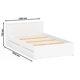 Столик туалетный с лампочками 110 с полутораспальной кроватью с ящиками Ксения 1200