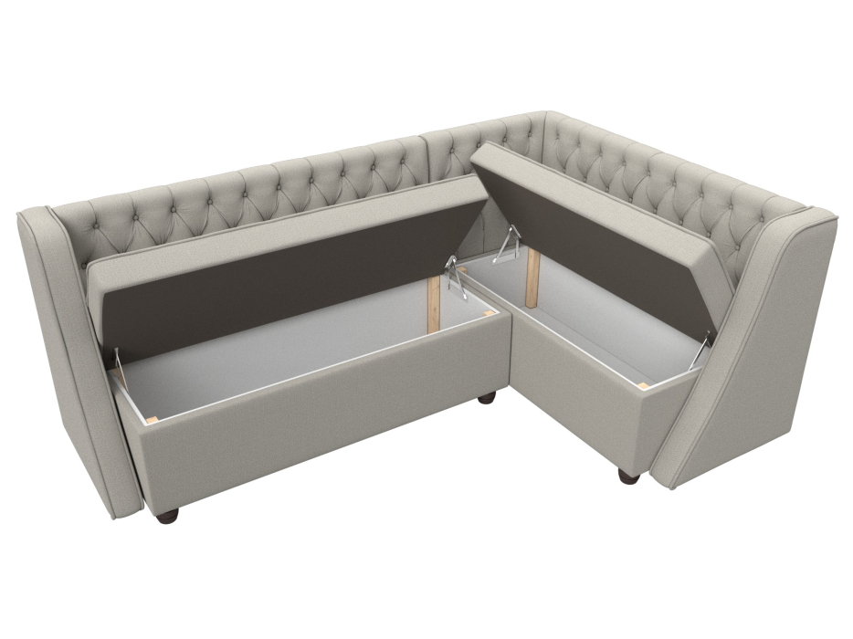 Кухонные уголки, Диван кухонный угловой Лофт правый угол, рогожка Амур