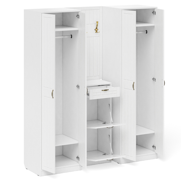 Прихожие, П-6 прихожая компоновка № 15 МДФ фрезеровка прованс