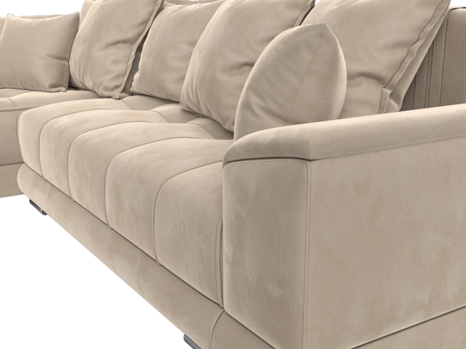 Диваны угловые в гостиную, Угловой диван НордСтар левый угол, велюр