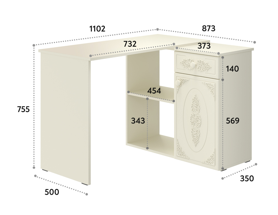 Угловые, Стол угловой Ассоль АС-67