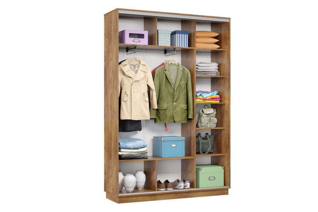 Шкафы-купе 2-х дверные, Шкаф-купе Премьер Лайт 09 П-3159 двухдверный