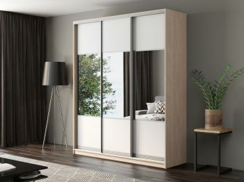 Шкаф-купе Айсберг 210 ШАМОНИ СВЕТЛЫЙ (белый/комбинированный)