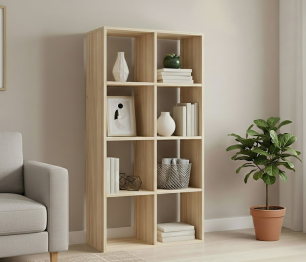 Стеллаж 66х31х130 см Теви с 8 ячейками