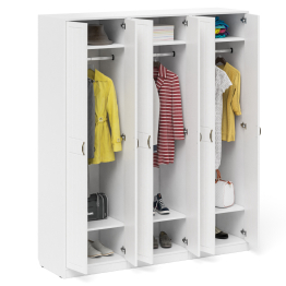 Три широких шкафа с дверками в прихожую П-6 МДФ фрезеровка прованс