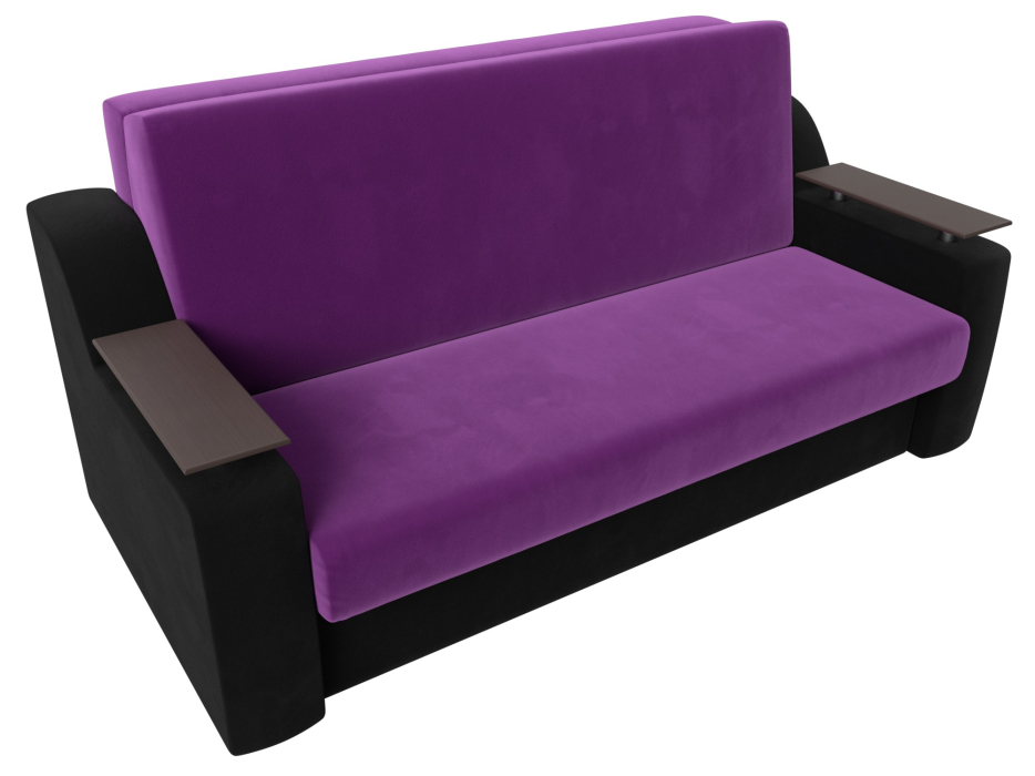 Диваны с ящиком для белья, Прямой диван аккордеон Сенатор 140, микровельвет