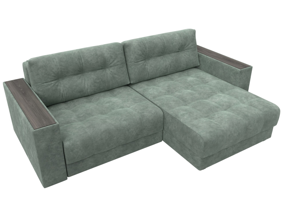 Дизайнерские диваны для гостиной, Диван угловой с декором Лига-049 НПБ, велюр BRUT