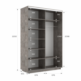 Шкаф-купе Экспресс 2-х дверный Фотопечать Ленты Стекла 140х60х220