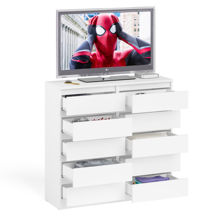 Комоды, Комод высокий на десять выдвижных ящиков Мори МК1200.10