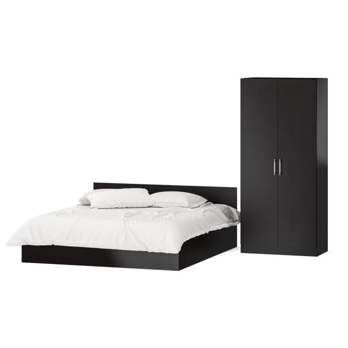 Спальные гарнитуры, Кровать двуспальная 1800 со шкафом для одежды 2-х створчатым Стандарт