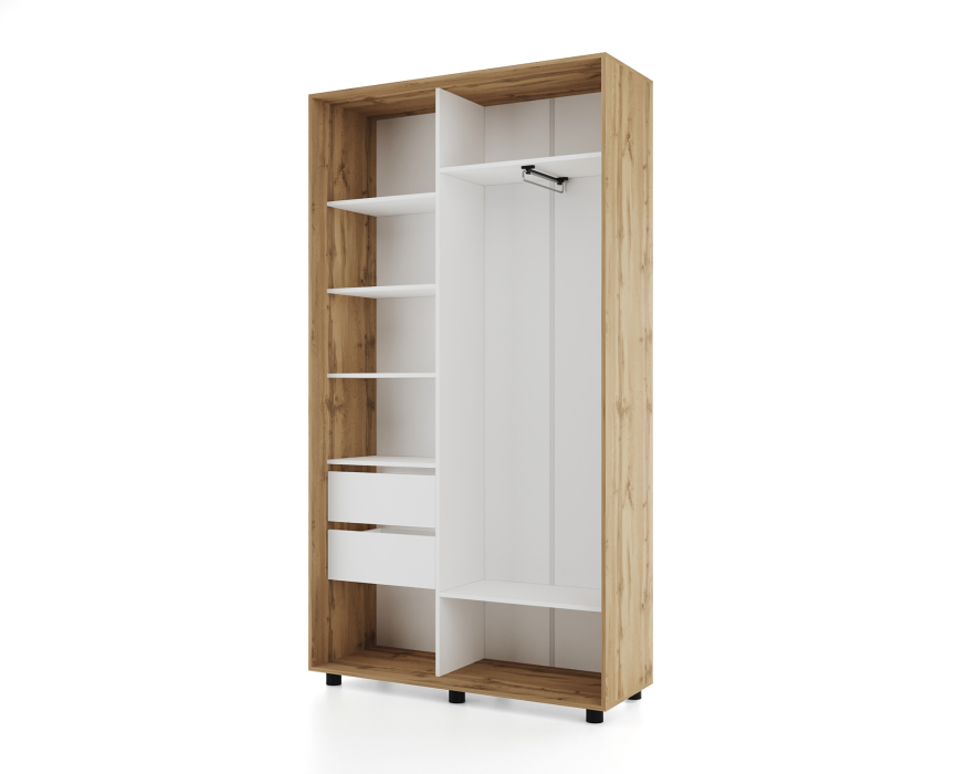 Шкафы-купе 2-х дверные, Шкаф-купе PRIME, 120х45 с зеркалом