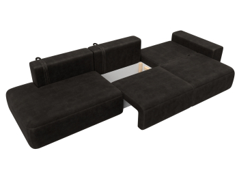 Диван прямой Лига-036 НПБ Модерн Лонг подлокотник справа, велюр BRUT