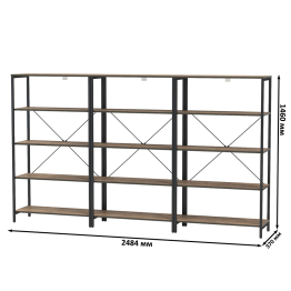 Три открытых стеллажа с полками Трувор