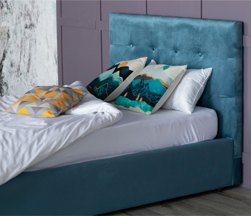 Мягкая кровать, Мягкая кровать Selesta 1200 с подъемным механизмом с матрасом PROMO B COCOS