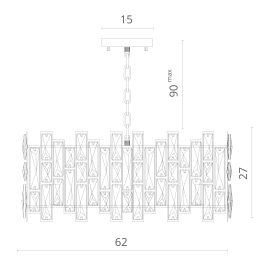 Люстра подвесная MEDEA круг.