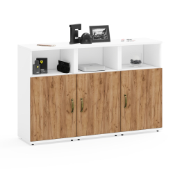 Три тумбы с нишами и дверками Лидер-8 МД 3-19.