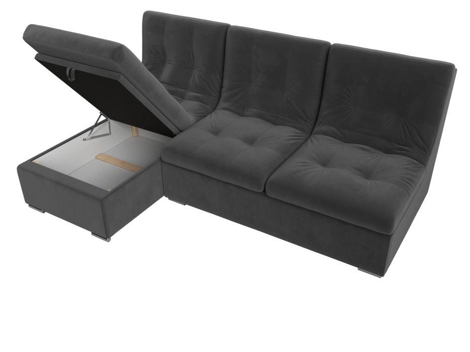 Диваны угловые в гостиную, Угловой диван Релакс угол правый, велюр