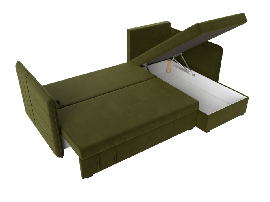 Диваны угловые в гостиную, Диван угловой Слим универсальный угол, микровельвет